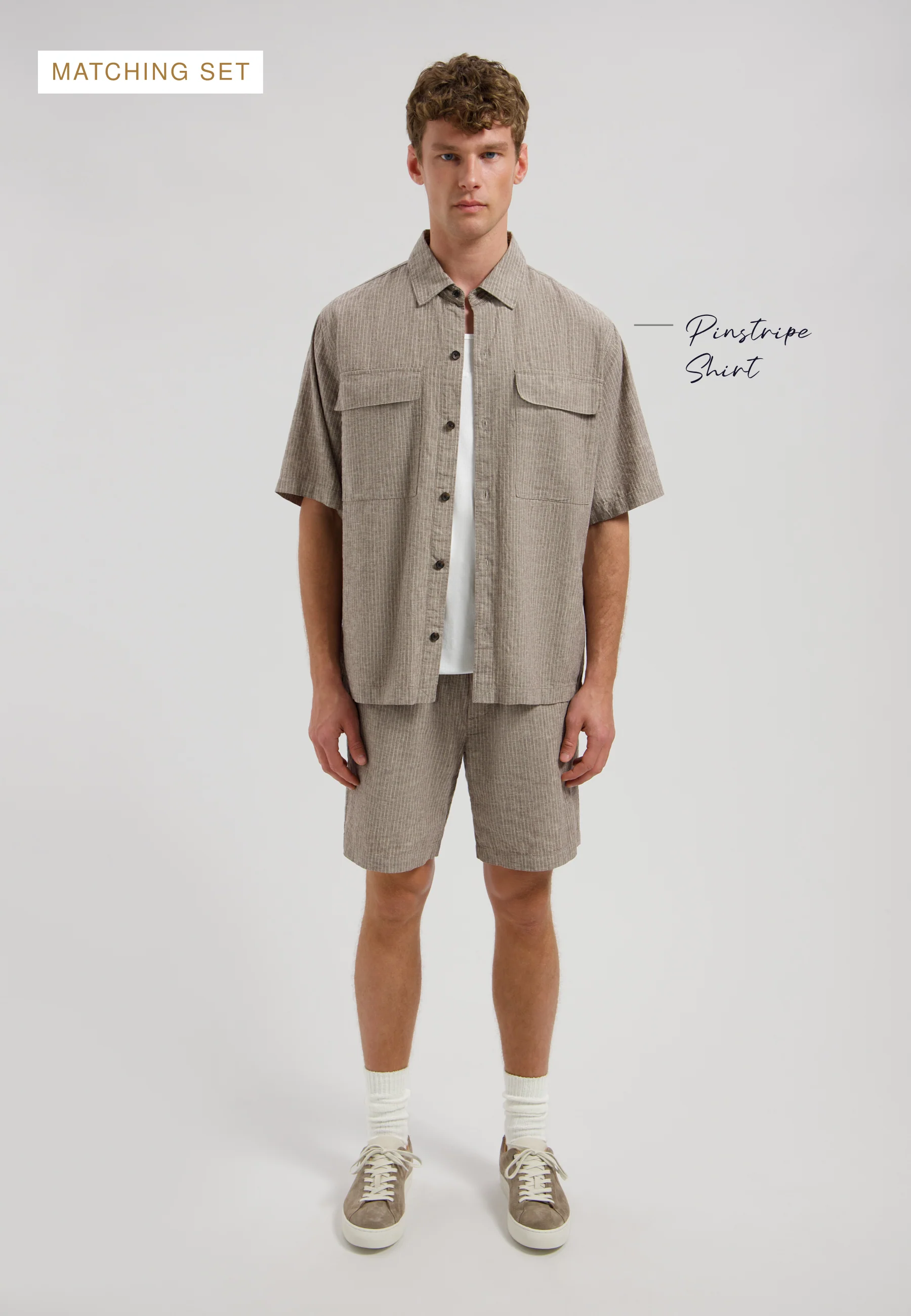 Logan Pinstripe Shorts - Image 4